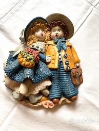 Scultura artistica Vintage in resina