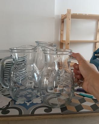 caraffe, bicchieri 