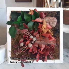 quadretto con fiori secchi