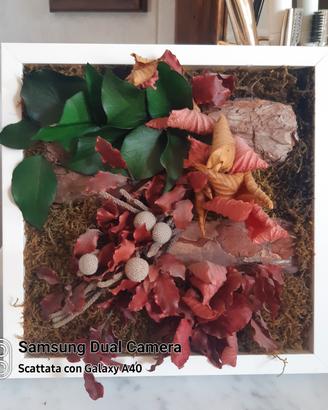 quadretto con fiori secchi