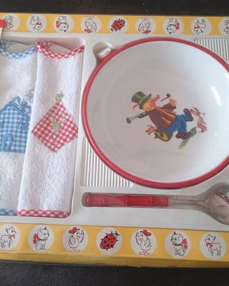 Set bavaglini + piatto+ cuchiaio