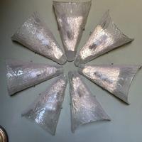 Lampade in vetro murano con lamine bianche