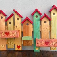 Set in legno portafiori da parete giardino/balcon