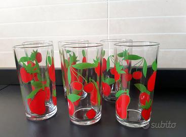 Set 6 bicchieri bibita frutti vintage Covetro