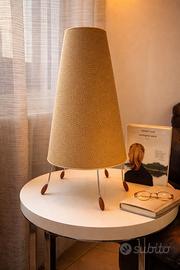 Lampada design in corda naturale stile mid-century