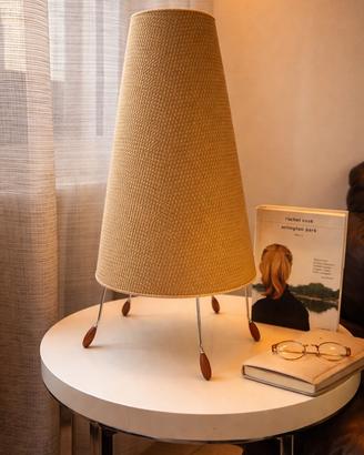 Lampada design in corda naturale stile mid-century