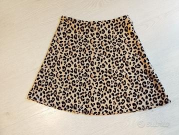 Gonna leopardata taglia S