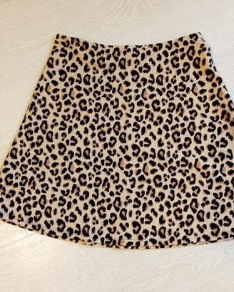 Gonna leopardata taglia S
