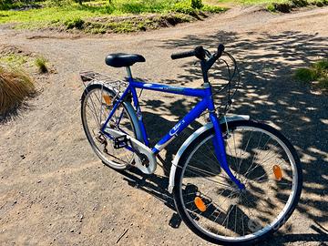 Bici da città con portapacchi, parafanghi e cambio