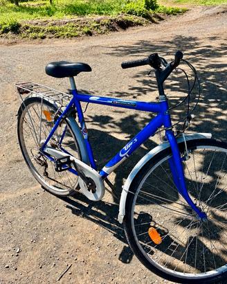 Bici da città con portapacchi, parafanghi e cambio