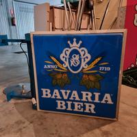 Cassone insegna luminoso vintage birra Bavaria
