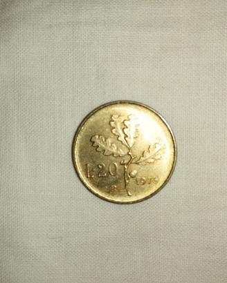 Lotto 10 monete da 20 Lire 1975