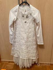 Abito cerimonia bianco bimba