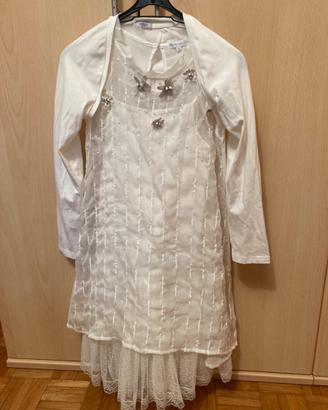 Abito cerimonia bianco bimba