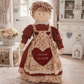 Bambola fermaporta "Mamma in azione" bionda 