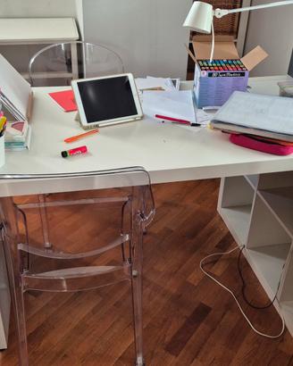 ripiano scrivania ikea bianco incluso lato gamba