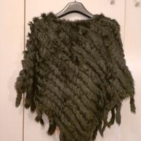 Poncho in vero lapin