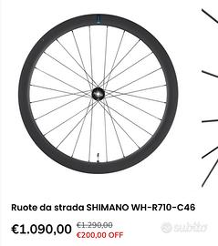 Ruote in carbonio shimano