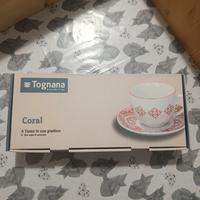 Tognana Set 6 Tazze tè con piattino