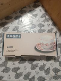 Tognana Set 6 Tazze tè con piattino