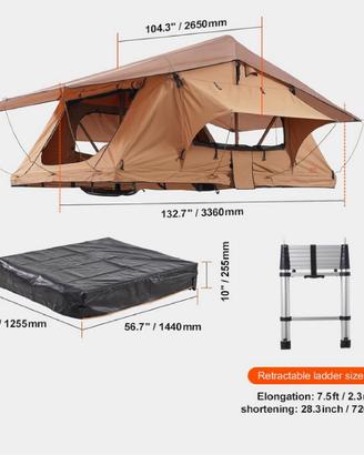 tenda da tetto nuova mai usata