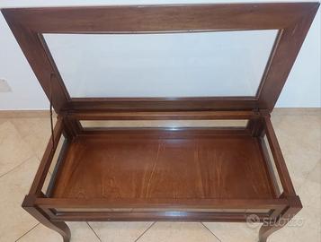 Tavolino Salotto Legno- Vetro