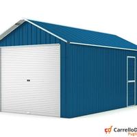 Capanno container box 360x762cm serranda blu