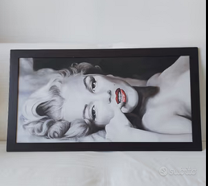 Quadro stampa 109x59 legno soggetto Marilyn Monroe