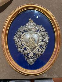 Cuore ex Voto in argento