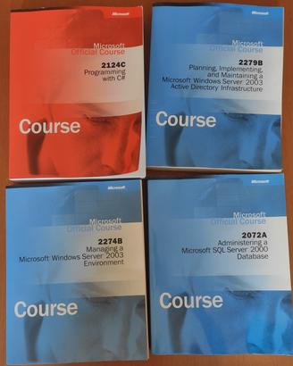 Lotto Libri Microsoft Course C#, Active Directory,