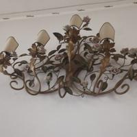 2 Applique stile liberty in ottone, lamierino ...