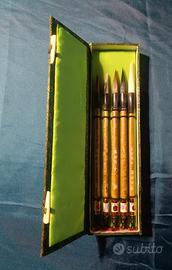 Set Pennelli Calligrafia Cinese 5 Pezzi con Scatol