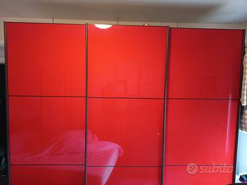 Armadio laccato Rosso