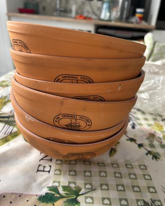 Set ciotole/piatti in terracotta Albisola