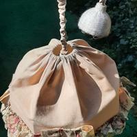 lampadario in tessuto vintage country provenzale 