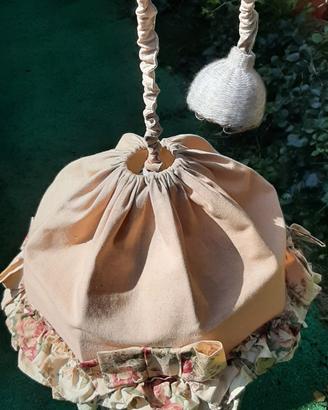 lampadario in tessuto vintage country provenzale 