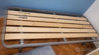 Rete letto singolo 80x190 con doghe in legno