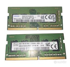 RAM DDR4 SODIMM 16Gb (8Gbx2) da 3200Mhz