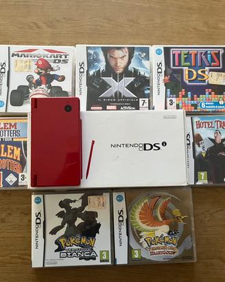 Nintendo DSi Rosso + Scatola + 7 Giochi