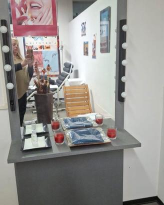Postazione trucco con N*8 lampade.