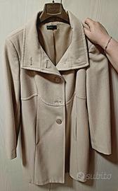 cappotto beige panno taglia 46 Benetton