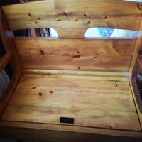 panca in legno massiccio per cucina rustica