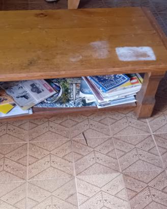 Tavolino da Fumo in Legno Massello di Castagno