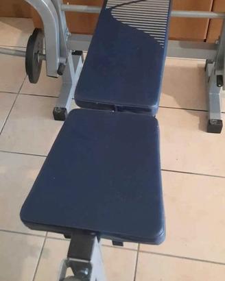 Panca Atala multifunzione con manubrio e pesi