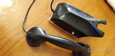 Citofono antico bachelite nero completo originale