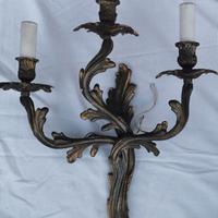 Applique a tre luci bronzo Luis XV