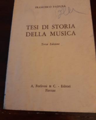 Tesi di storia della musica. Francesco Pastura