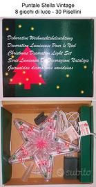Luci di Natale Puntale Stella con 8 giochi luce