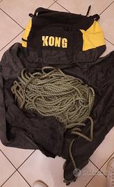 corda, grigri, borsa, moschettone 