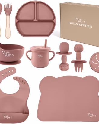 Set per lo svezzamento da 10 pezzi in silicone